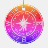 centrum van het universum in Wallace Idaho V2 Keramisch Ornament (Achterkant)