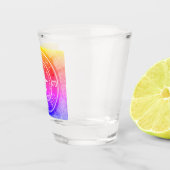 centrum van het universum in Wallace Idaho V2 Shot Glas (Rechts)