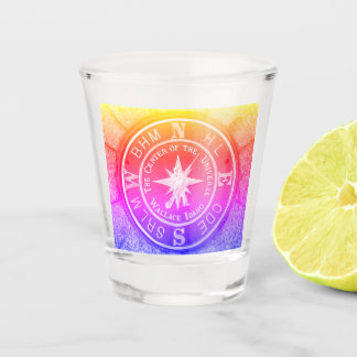 centrum van het universum in Wallace Idaho V2 Shot Glas