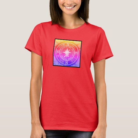 centrum van het universum in Wallace Idaho V2 T-shirt (Voorkant)