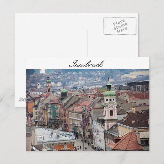 Centrum van Innsbruck Briefkaart (Voorkant / Achterkant)