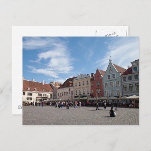 centrum van Tallinn Briefkaart (Voorkant / Achterkant)