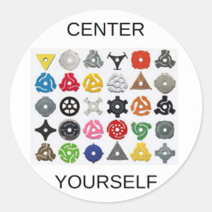 Centrum zelf ronde sticker