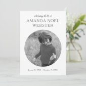 centrumcirkel foto memorial programmakaart (Staand voorkant)