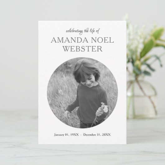 centrumcirkel foto memorial programmakaart (Staand voorkant)