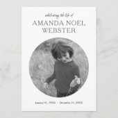 centrumcirkel foto memorial programmakaart (Voorkant)