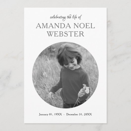 centrumcirkel foto memorial programmakaart (Voorkant)