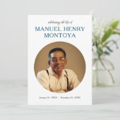 centrumcirkel foto memorial programmakaart (Staand voorkant)