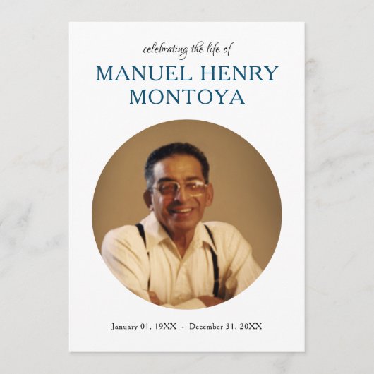 centrumcirkel foto memorial programmakaart (Voorkant)