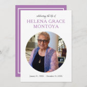 centrumcirkel foto memorial programmakaart (Voorkant / Achterkant)