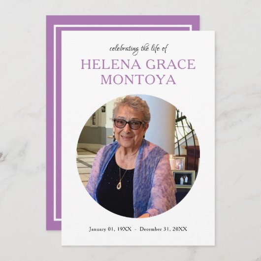 centrumcirkel foto memorial programmakaart (Voorkant / Achterkant)