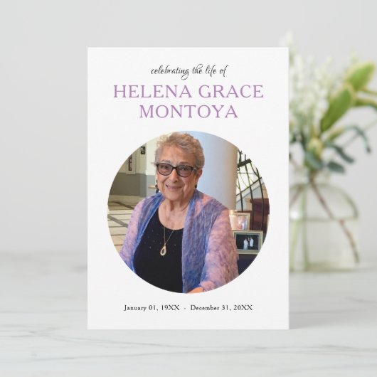 centrumcirkel foto memorial programmakaart (Staand voorkant)