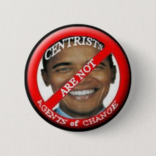 CentrumKnoop anti-Obama Ronde Button 5,7 Cm