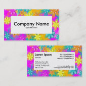 Centrumlabel v4 - 3d bloemen visitekaartje (Voorkant / Achterkant)