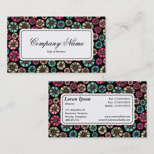 Centrumlabel v5 - Abstract Bloemen 031023 Visitekaartje (Voorkant / Achterkant)