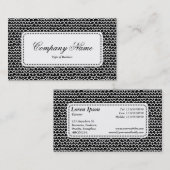 Centrumlabel v5 - Wavy - Wit op zwart Visitekaartje (Voorkant / Achterkant)