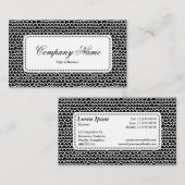 Centrumlabel v5 - Wavy - Wit op zwart Visitekaartje (Voorkant / Achterkant)