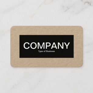 Centrumlabel - Zwart met Wit (Kraft) Visitekaartje