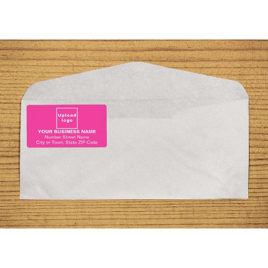 Centrumnitlijning Bedrijfs Roze Verzendlabel