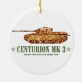 Centurion MK 3 Tank Britse MBT van de Koude Oorlog Keramisch Ornament (Achterkant)