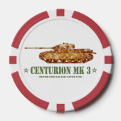 Centurion MK 3 Tank Britse MBT van de Koude Oorlog Poker Chips (Voorkant)