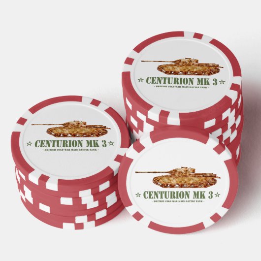 Centurion MK 3 Tank Britse MBT van de Koude Oorlog Poker Chips (Opstapeling)