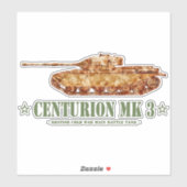 Centurion MK 3 Tank Britse MBT van de Koude Oorlog Sticker (Vel)
