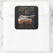 Centurion MK 5 MBT. Britse gevechtstank Vierkante Sticker (Tas)