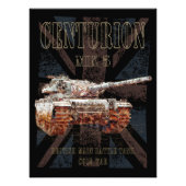 Centurion MK 5 MBT. Britse Main Battle Tank Foto Afdruk (Voorkant)