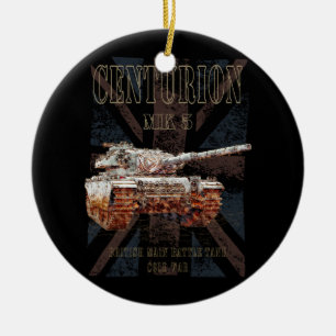 Centurion MK 5 MBT. Britse Main Battle Tank Keramisch Ornament