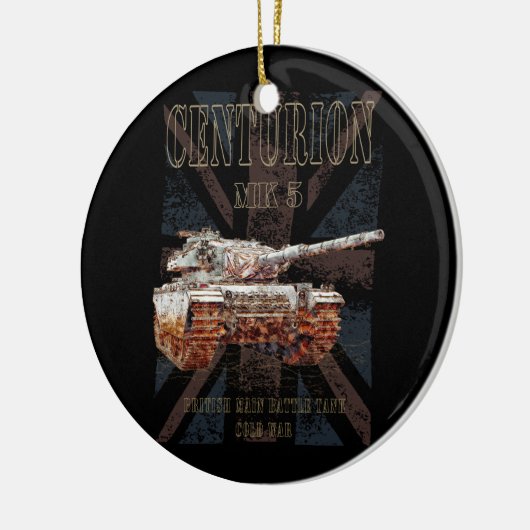 Centurion MK 5 MBT. Britse Main Battle Tank Keramisch Ornament (Links)