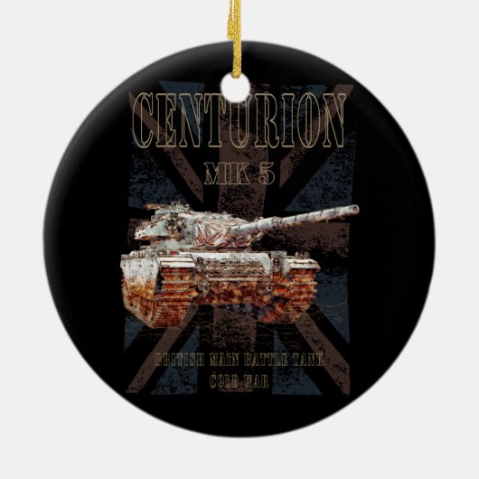 Centurion MK 5 MBT. Britse Main Battle Tank Keramisch Ornament (Achterkant)