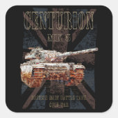 Centurion MK 5 MBT. Britse Main Battle Tank Vierkante Sticker (Voorkant)
