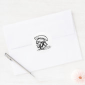 Centurion Spartan Roman Ronde Sticker (Envelop)