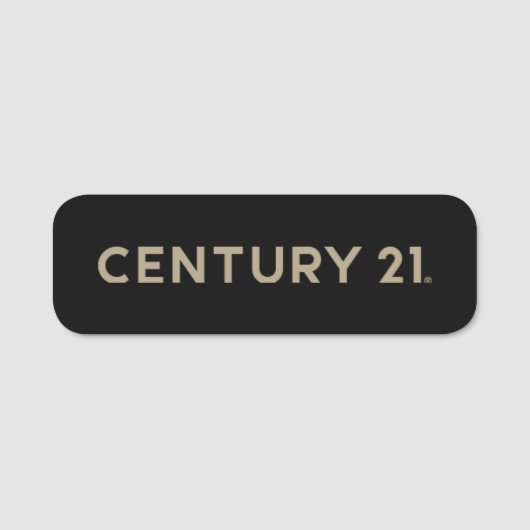 Century 21 Name Tag - Zwart Goud (Voorkant)