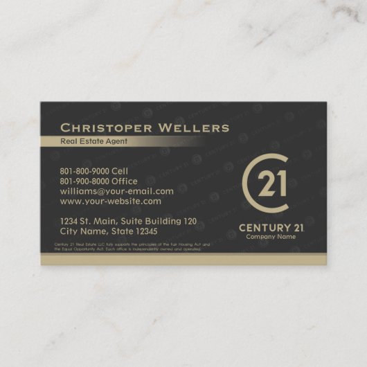 Century 21 Rebrand Visitekaartje Design (Voorkant)