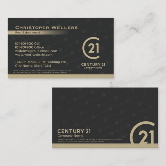 Century 21 Rebrand Visitekaartje Design (Voorkant / Achterkant)