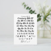 Century BD IT - Zazzle-lettertypemonster Briefkaart (Staand voorkant)