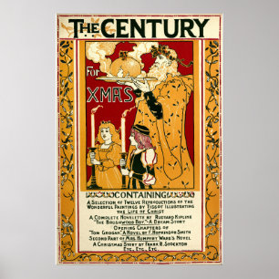 Century Kerstmis 1895 Omslag door Rhead Poster