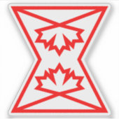 Century Leaf, Canadese Vlag Letter X Monogram Sticker (Voorkant)