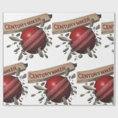 Century Maker Cricket Bat en Ball Sports Cadeaupapier (Vlak)