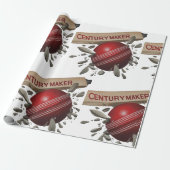 Century Maker Cricket Bat en Ball Sports Cadeaupapier (Uitgerold)