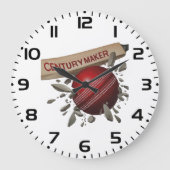 Century Maker Cricket Bat en Ball Sports Grote Klok (Voorkant)