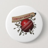 Century Maker Cricket Bat en Ball Sports Ronde Button 7,6 Cm (Voorkant)