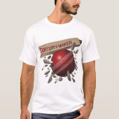 Century Maker Cricket Bat en Ball Sports T-shirt (Voorkant)