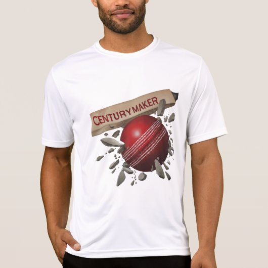 Century Maker Cricket Bat en Ball Sports T-shirt (Voorkant)