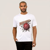 Century Maker Cricket Bat en Ball Sports T-shirt (Voorkant volledig)