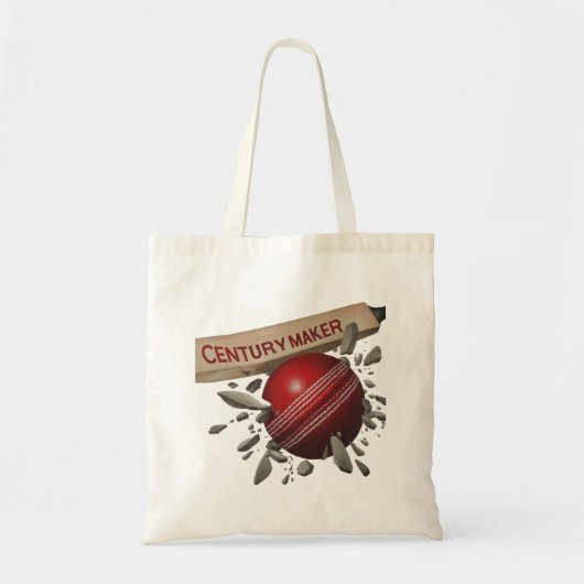 Century Maker Cricket Bat en Ball Sports Tote Bag (Voorkant)