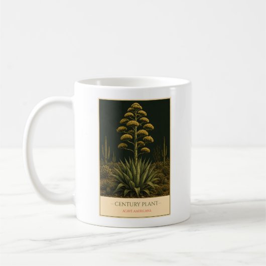Century Plant – Vintage Botanische Mok (Links)