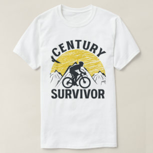 Century Survivor 100 mijl wielrennen op de weg T-shirt